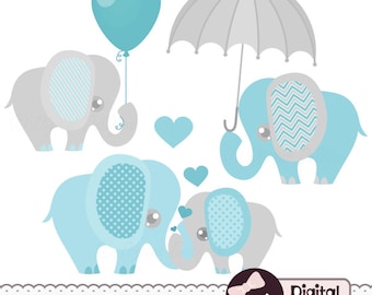 Baby Boy Elephant Clipart, Cute Elephant Clip Art Images