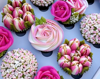 Flower cupcakes