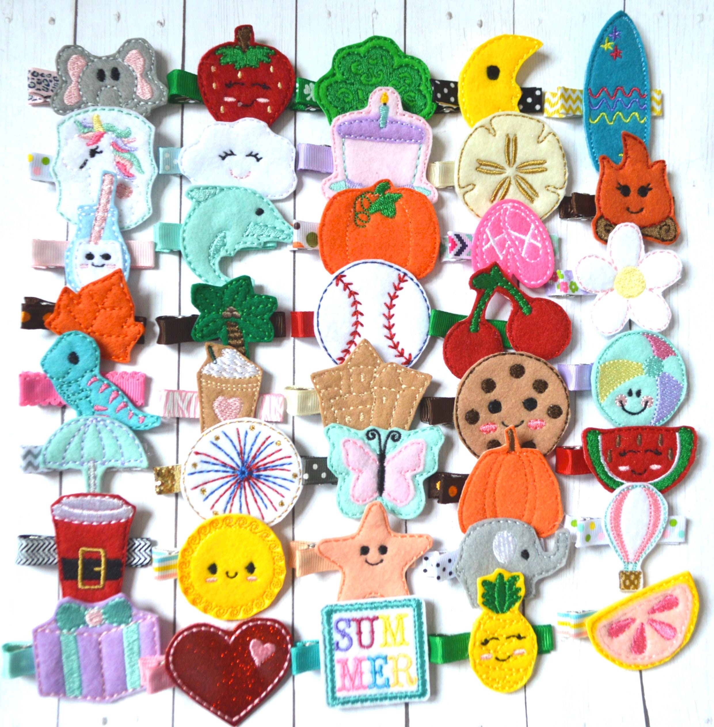 Mix Lot of Bows Hair Bows Bulk Hair Accessories Feltie Clip Grab Bag
