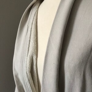 TURKISH COTTON ROBE, Lightweight Robe, Peshtemal Beige Elegant Spa Travel Bathrobe Cover Up, Valentines Gift For Him for her Thin Terry Robe