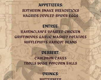 Modèle de menu Wizard Movie Night