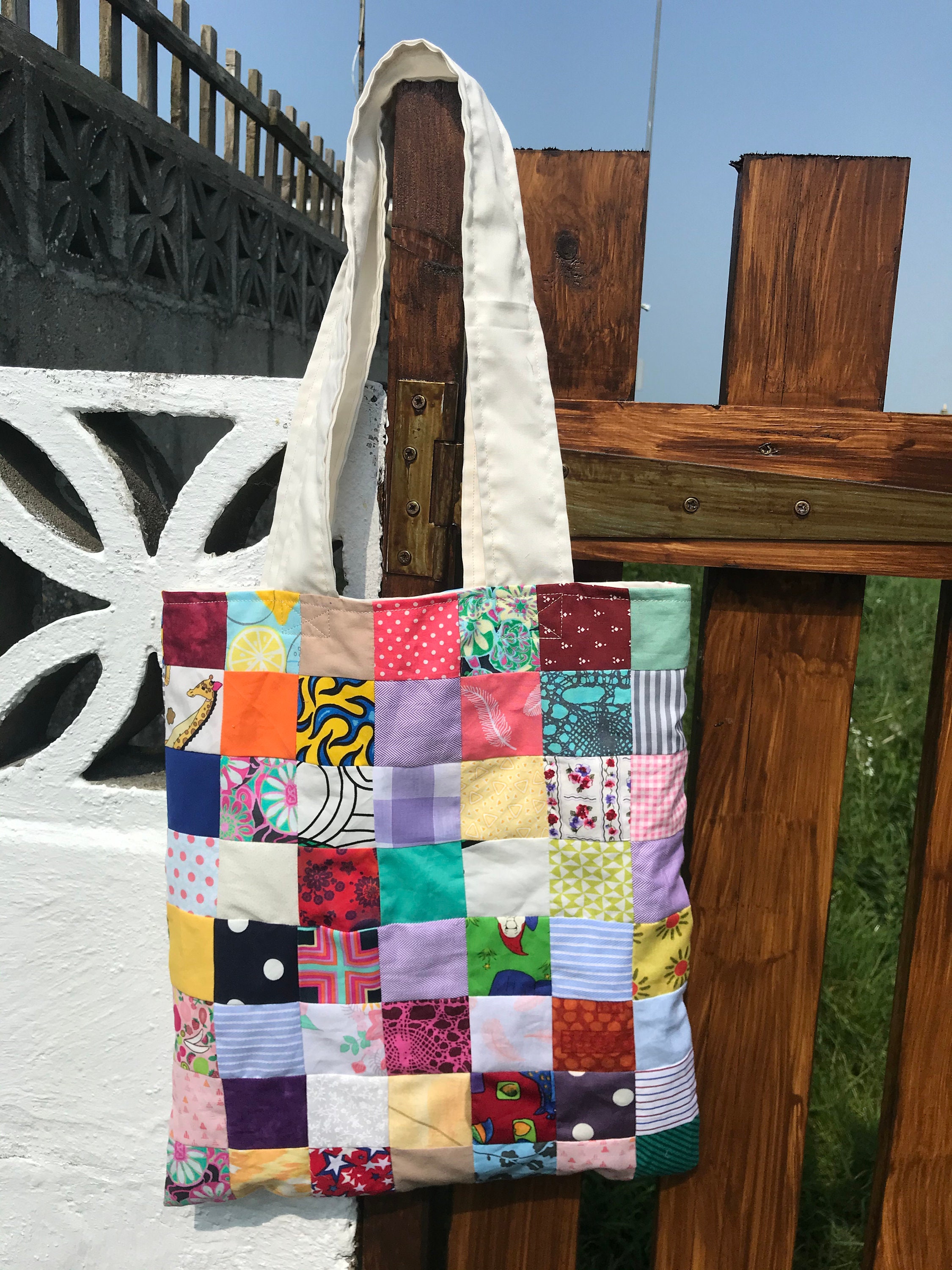 Patchwork Tote Bag Etsy