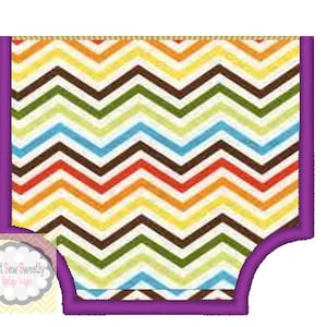 Curved Corner Pocket Applique Design - Embroidery Machine Pattern