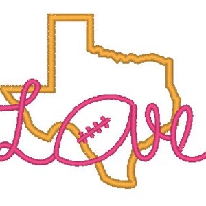 Texas Football Applique Design Embroidery Machine Pattern image 2