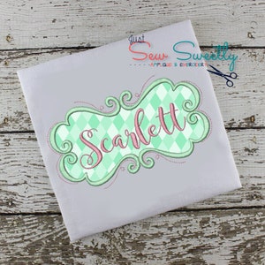 Elegant monogram Frame Applique Design - Embroidery Machine Pattern