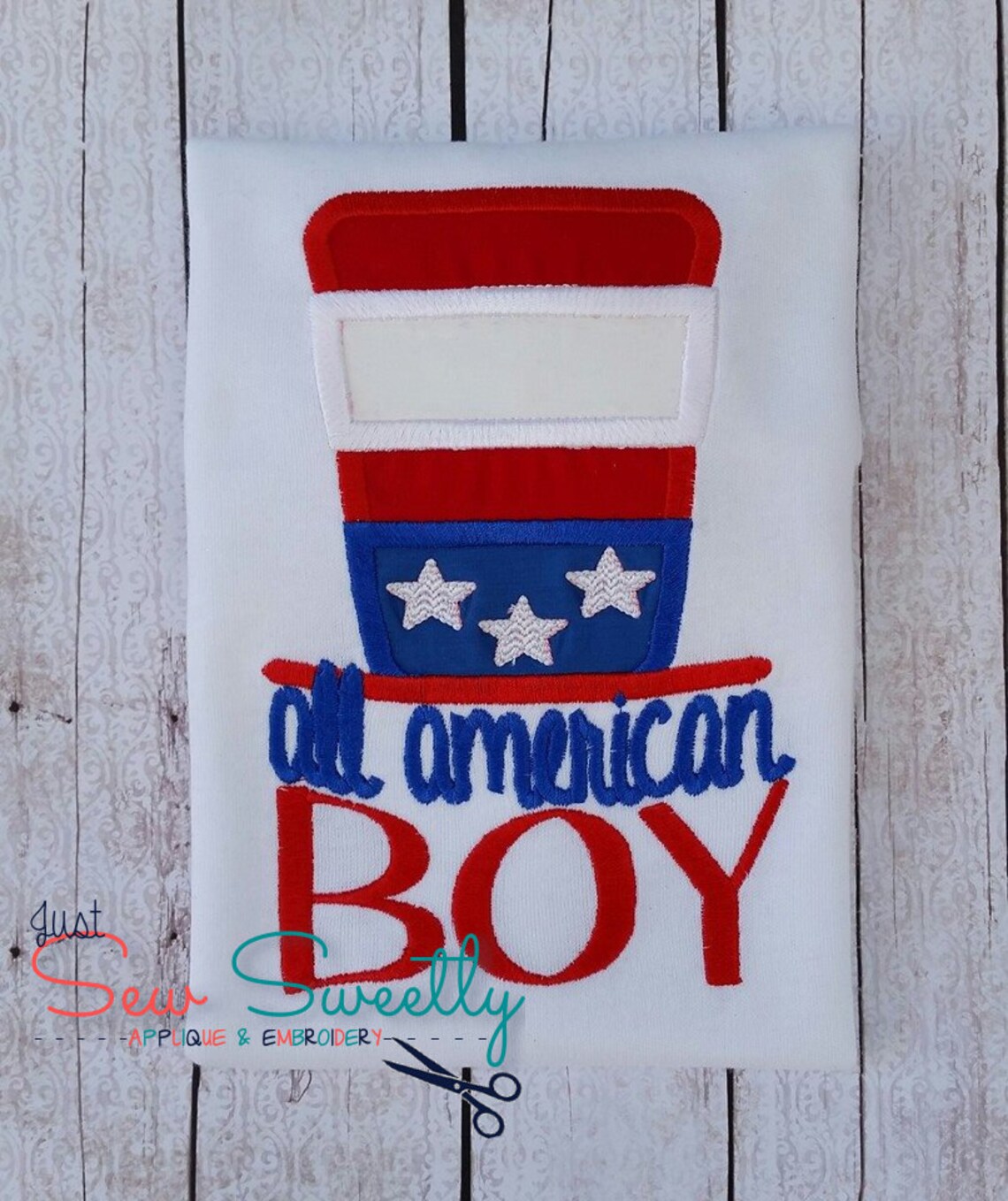 All American Boy Hat Applique Design Embroidery Machine Etsy
