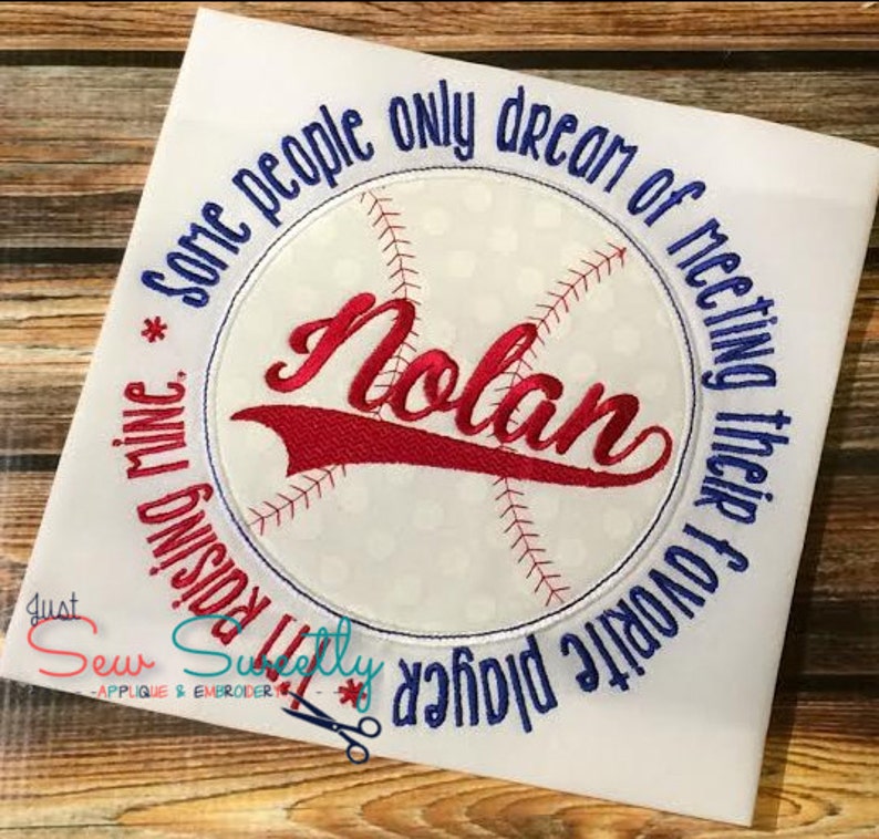 Biggest Fan Baseball Embroidery Applique Design Embroidery