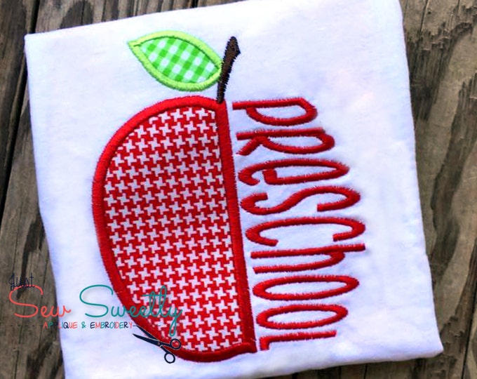 Back to School Apple Pocket Knit Bubble