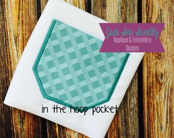 Square Pocket Applique Design - Embroidery Machine Pattern