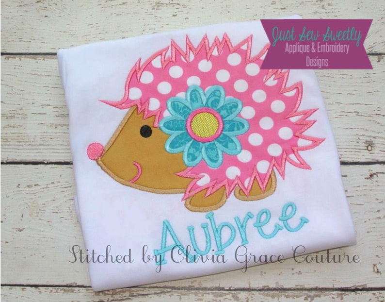 Cute Hedgehog Applique Pattern Embroidery Cute Hedgehog Applique Pattern Embroidery