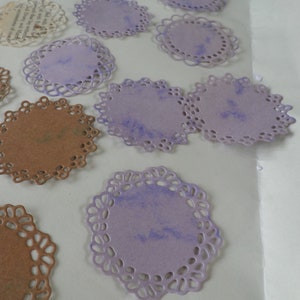 70 pcs mini tiny paper doilies for scrapbook, journal, planner, card-making Free shipping image 2