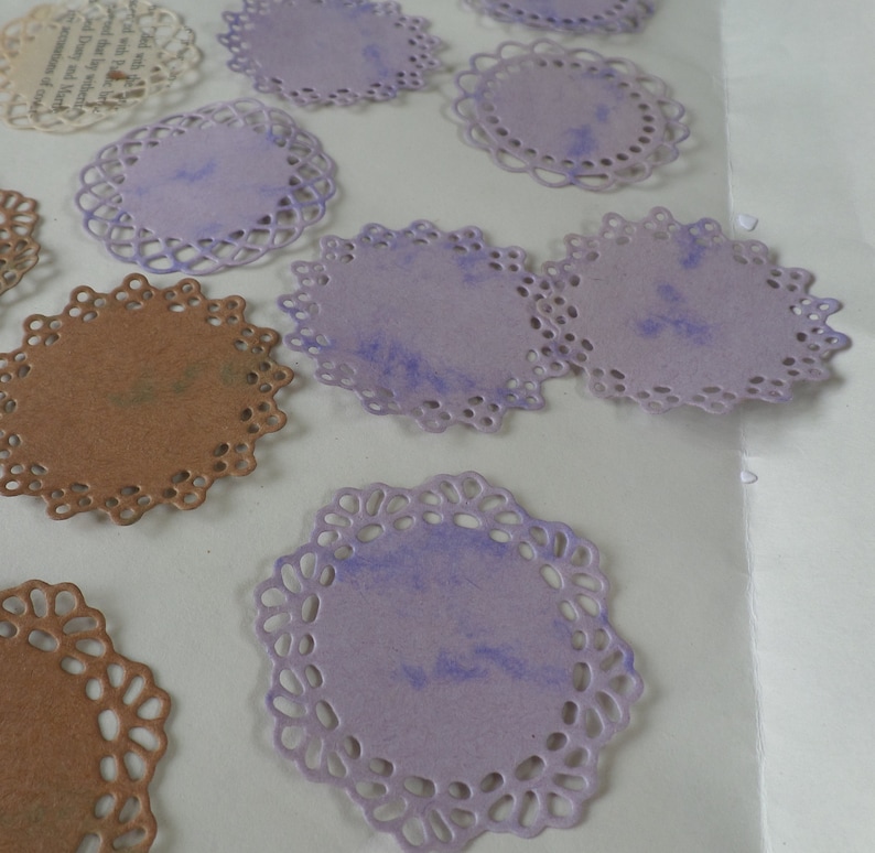 70 pcs mini tiny paper doilies for scrapbook, journal, planner, card-making Free shipping image 2