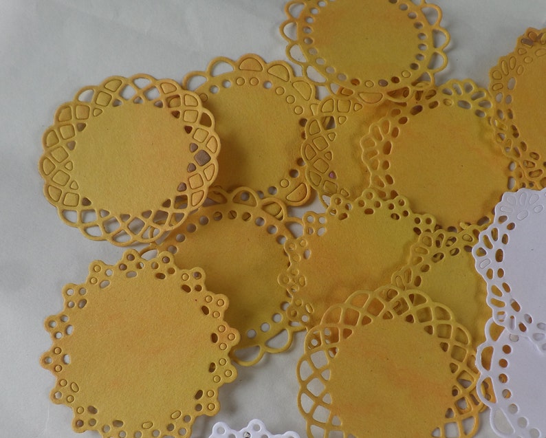 70 pcs mini tiny paper doilies for scrapbook, journal, planner, card-making Free shipping image 6