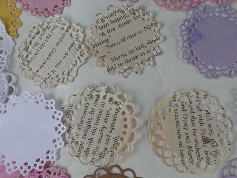 70 pcs mini tiny paper doilies for scrapbook, journal, planner, card-making Free shipping image 4