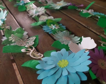 Custom Color Garden-Themed Paper Garland