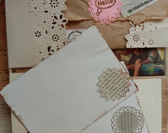 Pay-it-forward 40+ ecopaper die cut sheets for cards, junkjournal, scrapbook, stationery, treasure books,  just pay for SHIPPING