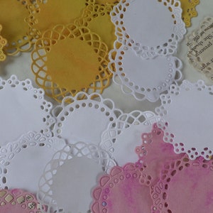 70 pcs mini tiny paper doilies for scrapbook, journal, planner, card-making Free shipping image 5