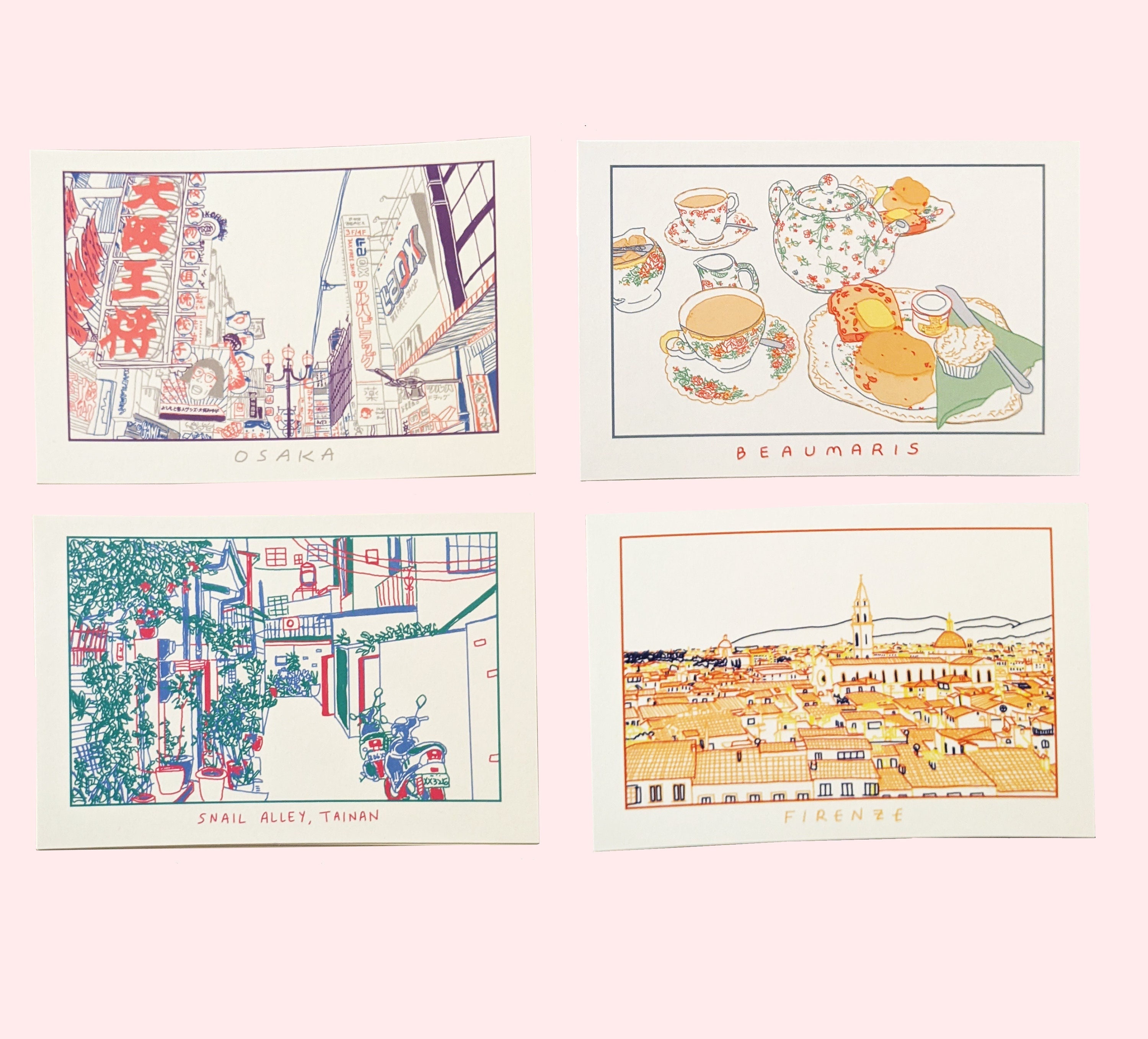 Postcard Bundle X4 (new Designs) - Etsy