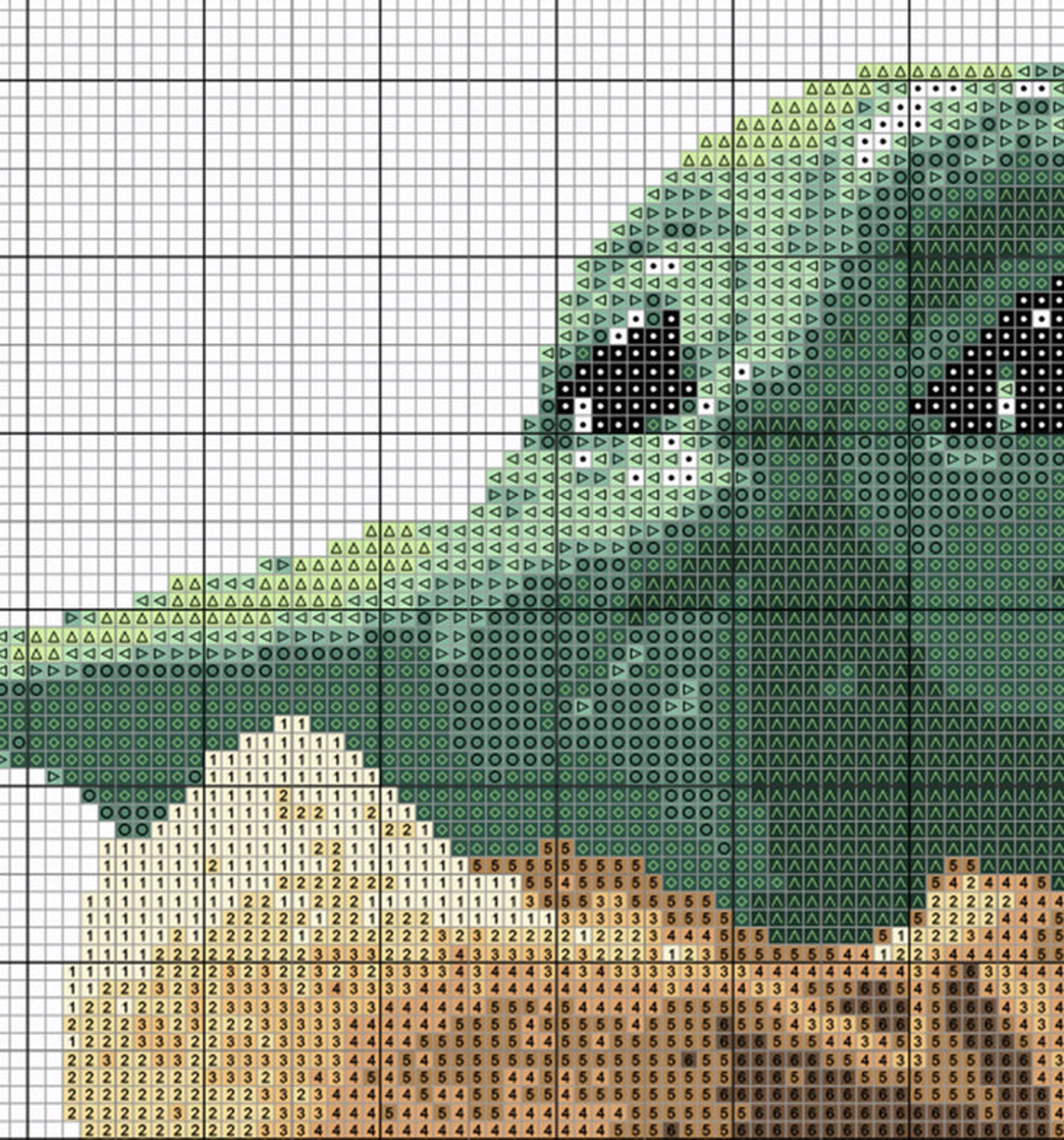 GROGU / BABY YODA Cross Stitch Pattern Etsy