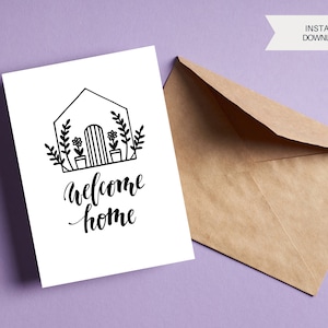 Welcome Home Printable Card | New Home Card | INSTANT DOWNLOAD