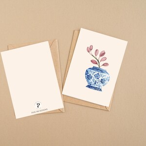 Chinoiserie Beauty Greeting Card | Digital Card | INSTANT DOWNLOAD
