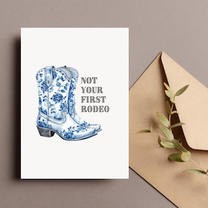 Not Your First Rodeo Chinoiserie-wenskaart | Digitale kaart | DIRECT DOWNLOADEN