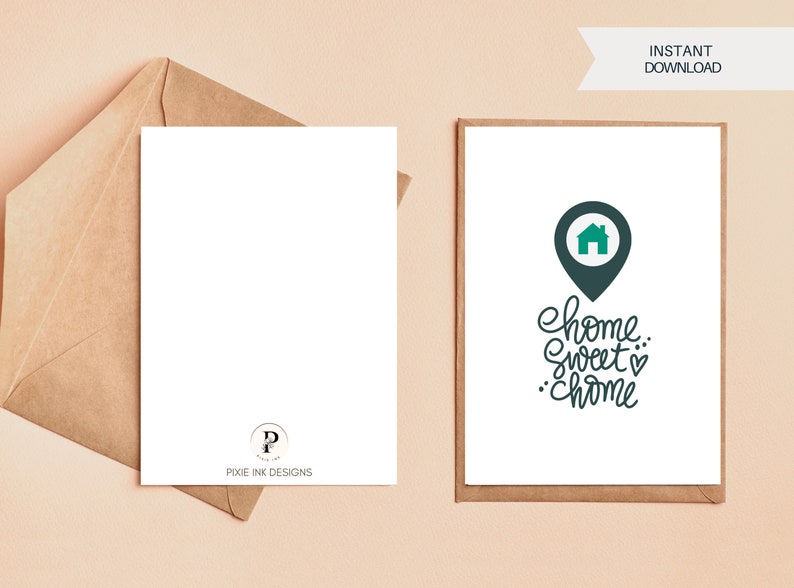 Home Sweet Home Printable Card | New Home Card | INSTANT DOWNLOAD - Etsy