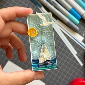 Paper Quilling Rectangular Quilled Paper Art: Sailing Into Serenity - Etsy