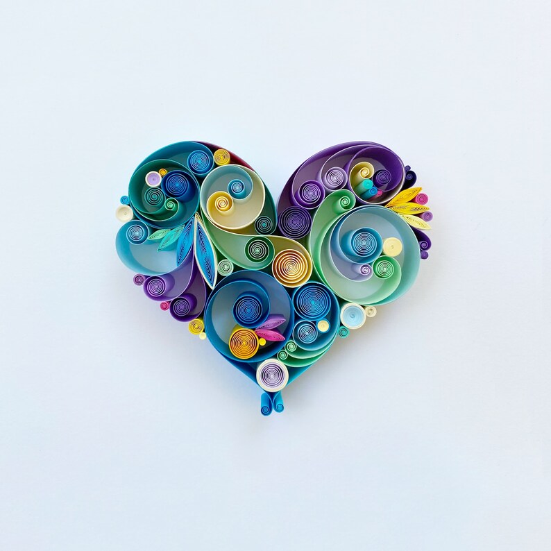 Love is All Around Quilling Art Unique Gift for Anniversary Etsy UK