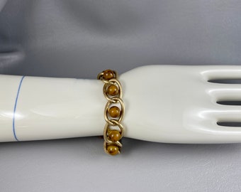 VINTAGE 1970'S ERA GOLD TONE MESH BRACELET! 7