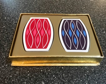 Mid-Century Contouro Playing Cards on Original Box-Cool! Free shipping.