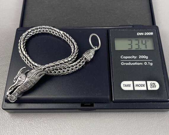 Michael Hayman Solid Silver Dragon Bracelet-8 Inc… - image 3