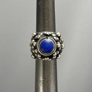 Heavy Older Afghanistan Silver and Lapis Ring-Size 7 1/4 - 7 1/2. Please Read Description. Free shipping.