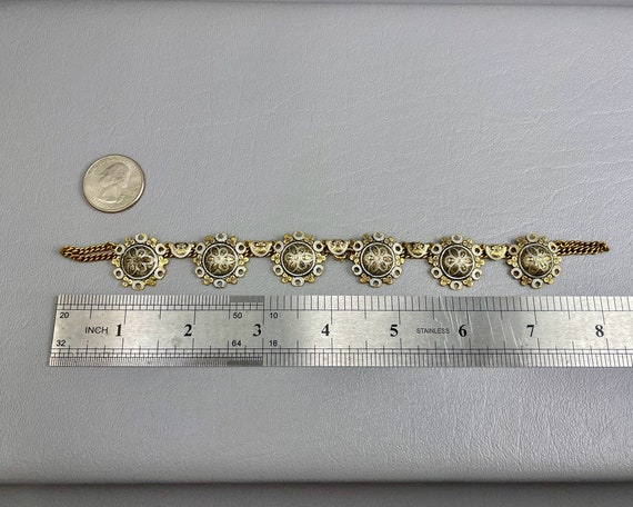 Vintage Faux Damascene Necklace-16 Inches Long. F… - image 2