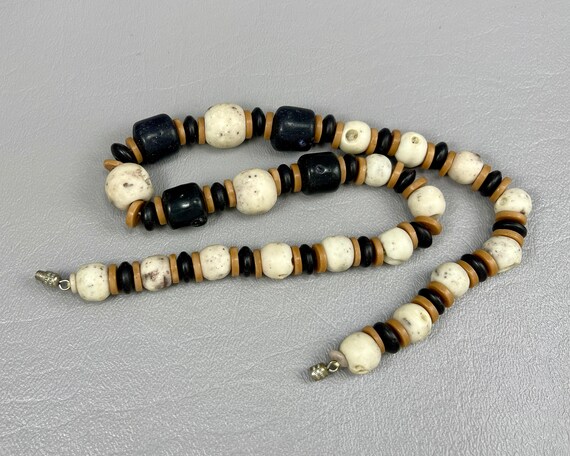 Art Deco Handmade Ceramic Bead Necklace-18 Inches… - image 4