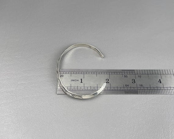 Small Size Native American Solid Silver Cuff Brac… - image 2