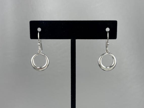 Solid Silver Pierced Earrings, with Sterling Silv… - image 1