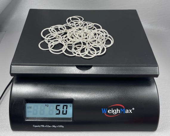 Solid Silver Handmade Circle Link Necklace-40 Inc… - image 3