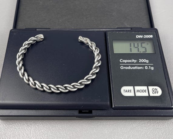 Small Size Handmade Solid Silver Cuff Bracelet. P… - image 4