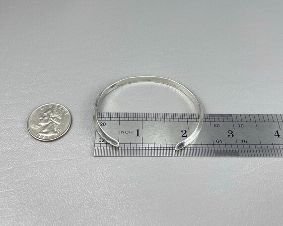 Small Size Native American Solid Silver Cuff Brac… - image 3
