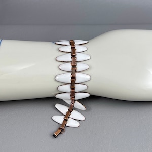Matisse Renoir White Enameled Bracelet-7 1/4 Inches Long. Fits a Smaller Wrist. Please Read Description. Free shipping.