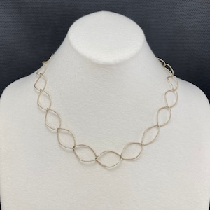 Vermeil Sterling Silver Gold-Plated Twisted Link Chain-18 Inches Long. Free shipping.