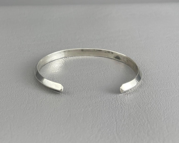 Small Size Native American Solid Silver Cuff Brac… - image 9