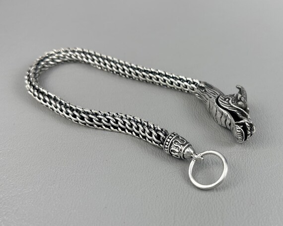 Michael Hayman Solid Silver Dragon Bracelet-8 Inc… - image 4