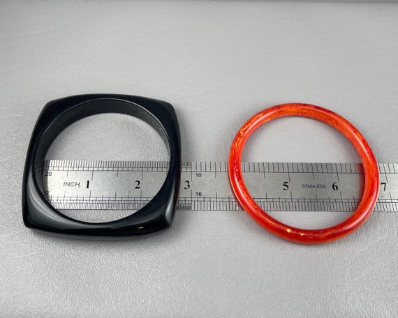 Three Bakelite Bangle Bracelets-2 1/2 Inches Acro… - image 2