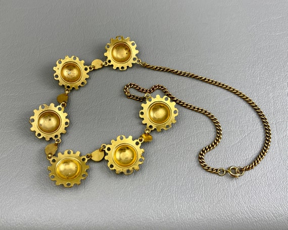 Vintage Faux Damascene Necklace-16 Inches Long. F… - image 3
