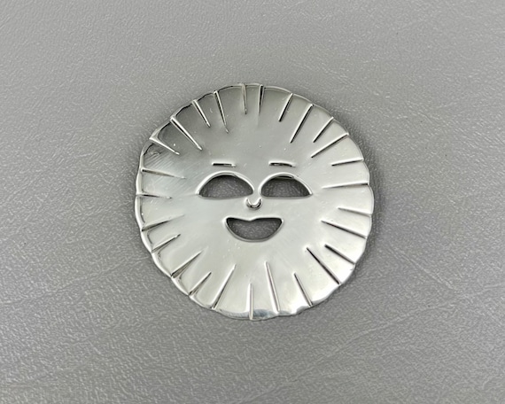 Sterling Silver Sun Brooch-1 7/8 Inches Long. Fre… - image 1