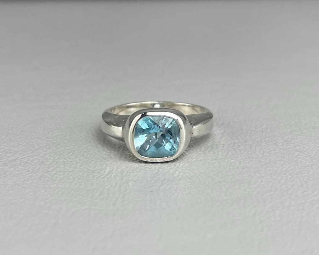 Tenner Ring O.C. Tanner Blue Topaz and Sterling Silver Ring-size 8 1/4. Free ...