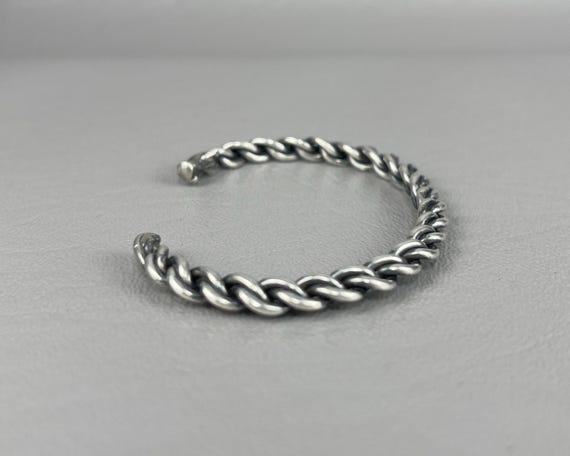 Small Size Handmade Solid Silver Cuff Bracelet. P… - image 6