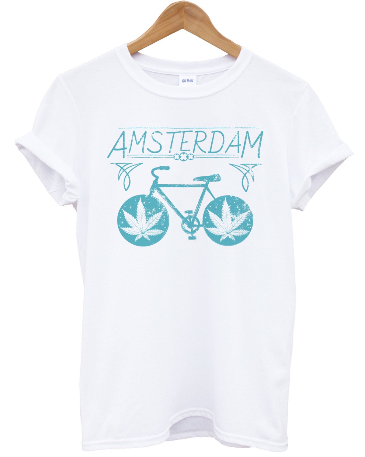 Amsterdam Weed T-shirt Hipster Dope Swag Puff Cannabis Ganja de Fun Party rétro dessus de vélo Amsterdam Weed Dope T-shirt Hipster Dope Weed Swag Puff Cannabis Ganja de Fun Party rétro dessus de vélo fc0382
